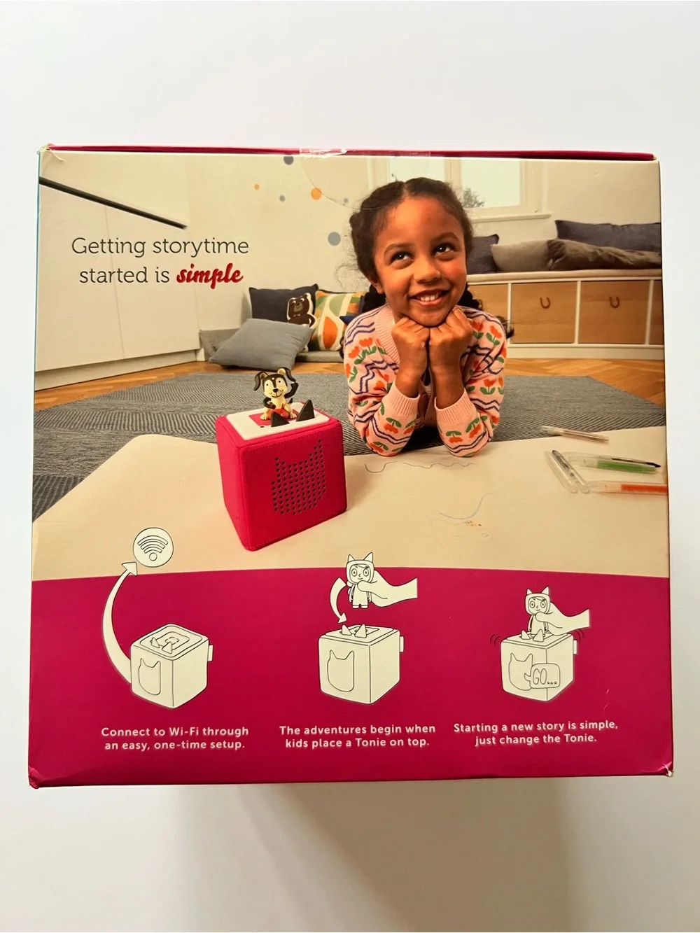 tonies Starter Set Playtime Songs - Pink Toniebox Kids Audio Toy